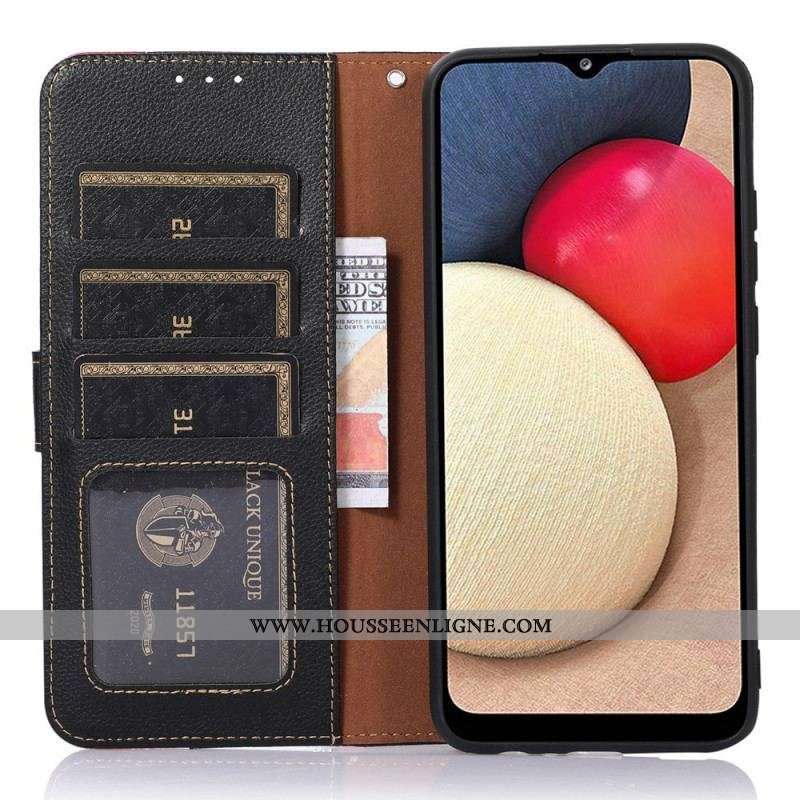 Housse Samsung Galaxy M53 5G Style Litchi RFID KHAZNEH