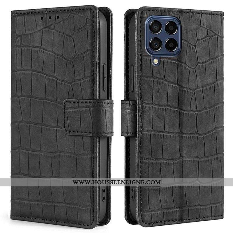 Housse Samsung Galaxy M53 5G Style Peau de Crocodile
