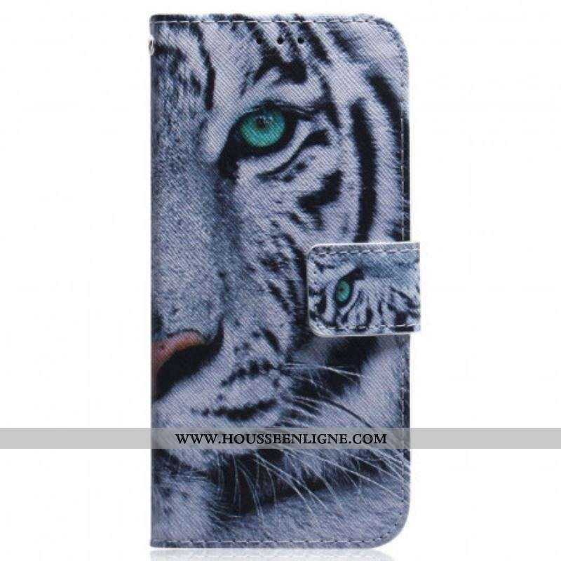 Housse Samsung Galaxy M53 5G Tigre Blanc