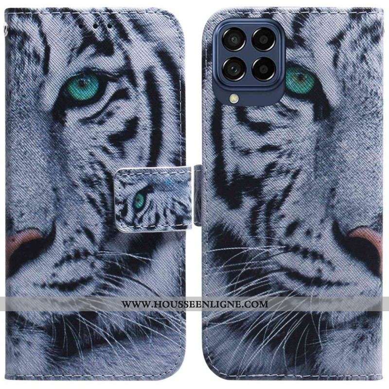 Housse Samsung Galaxy M53 5G Tigre Blanc