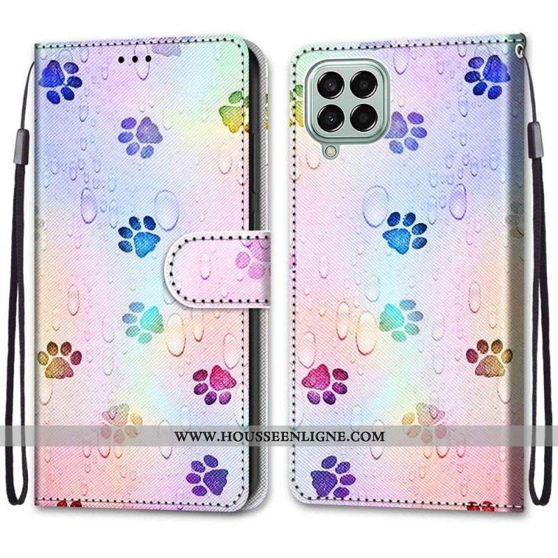 Housse Samsung Galaxy M53 5G Traces de Chat