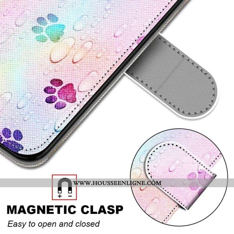 Housse Samsung Galaxy M53 5G Traces de Chat