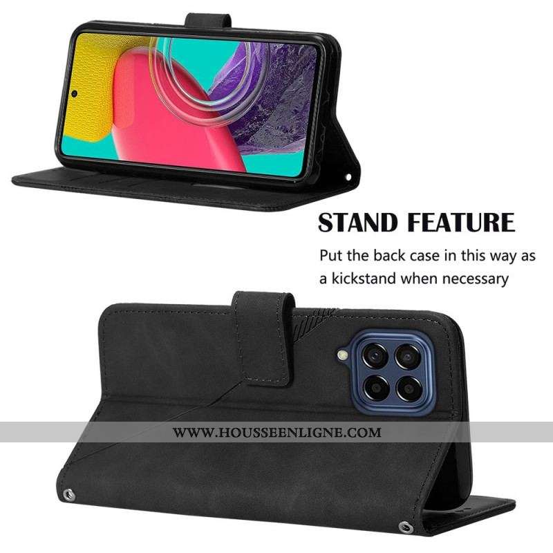 Housse Samsung Galaxy M53 5G Triangles à Bandoulière