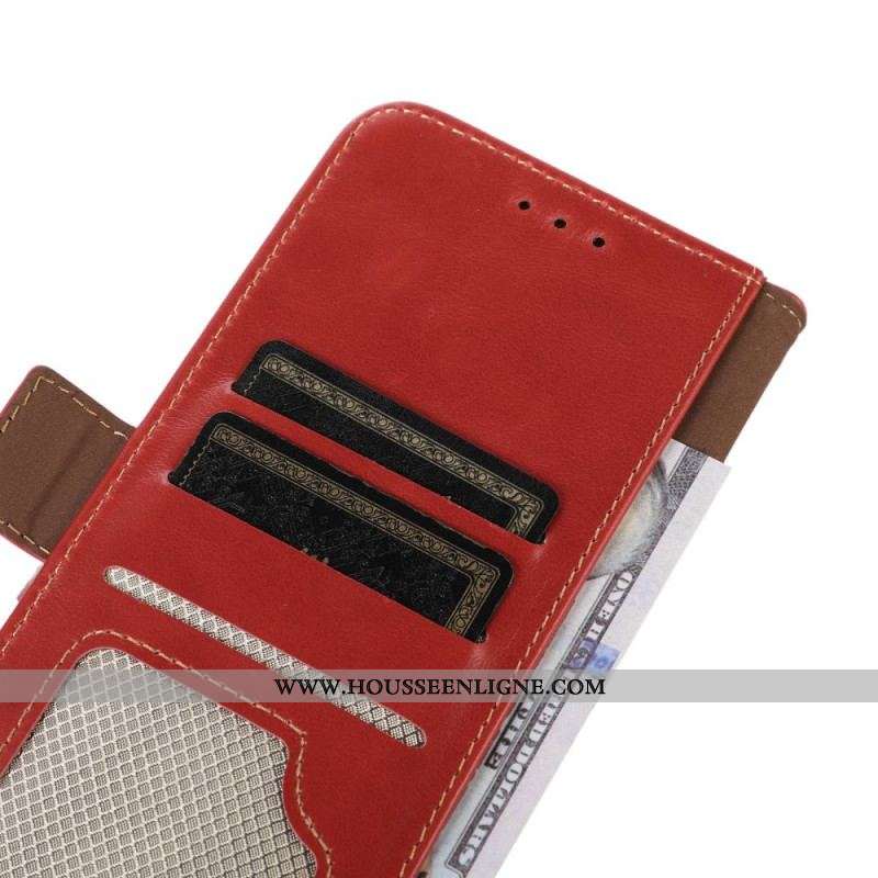 Housse Samsung Galaxy M53 5G Véritable Cuir Fonction RFID
