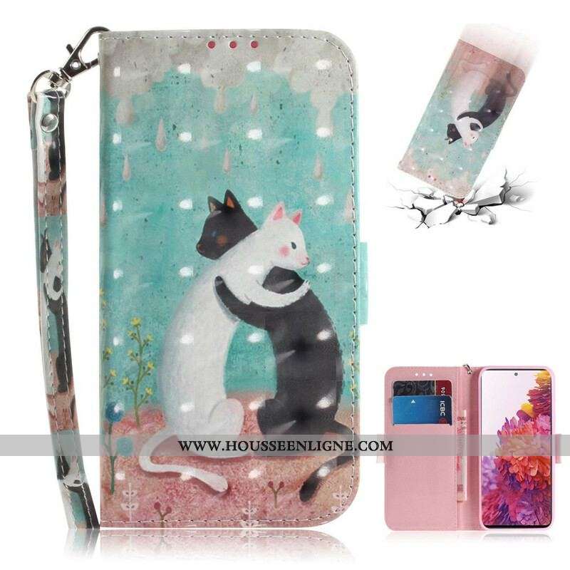 Housse Samsung Galaxy S20 FE Amis Chats à Lanière
