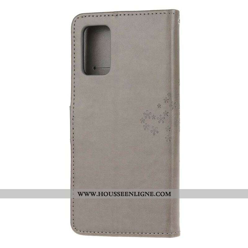Housse Samsung Galaxy S20 FE Arbre et Hiboux à Lanière