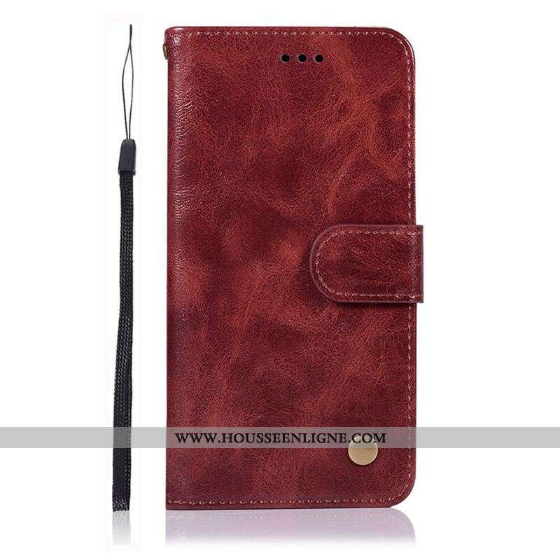 Housse Samsung Galaxy S20 FE Effet Cuir Vintage à Lanière