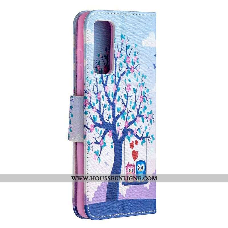 Housse Samsung Galaxy S20 FE Hiboux Sur La Balançoire