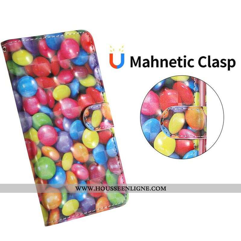 Housse Samsung Galaxy S20 FE Light Spot Bonbons avec Lanière