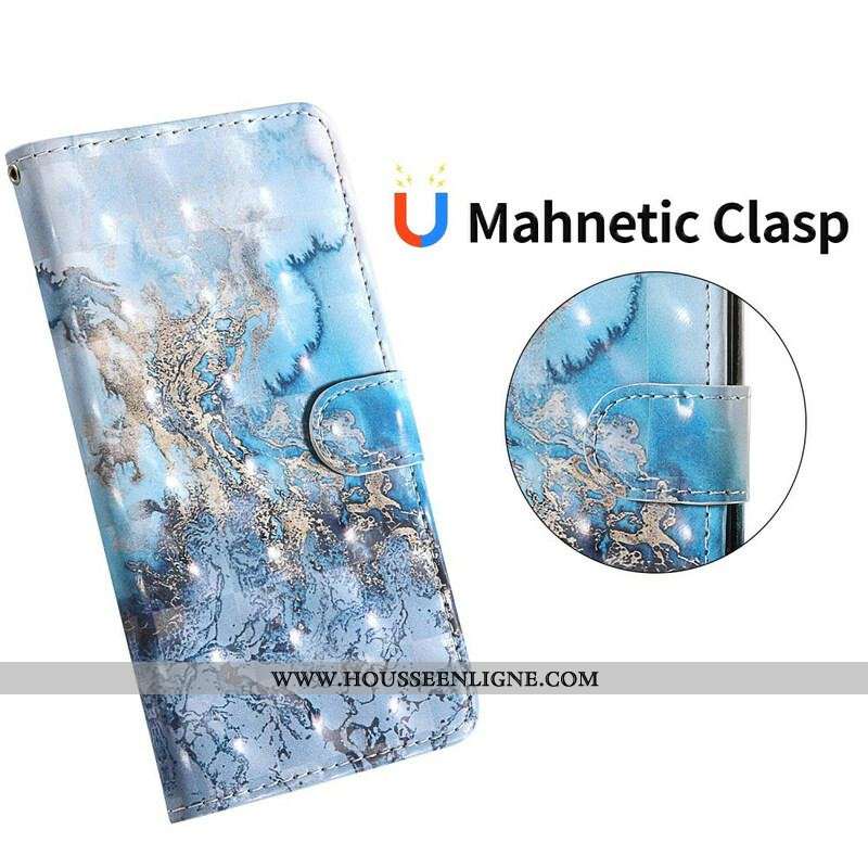 Housse Samsung Galaxy S20 FE Light Spot Marbre Design avec Lanière