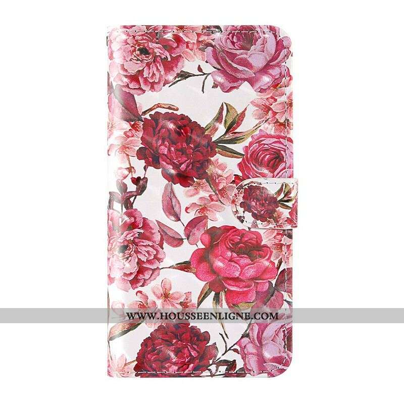 Housse Samsung Galaxy S20 FE Light Spot Roses avec Lanière