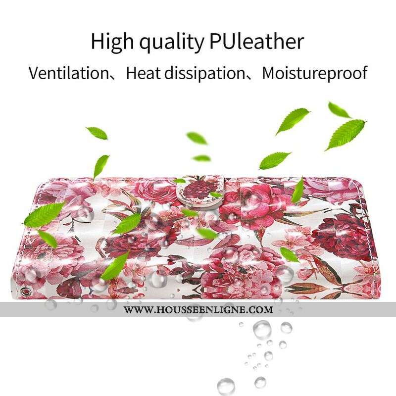 Housse Samsung Galaxy S20 FE Light Spot Roses avec Lanière
