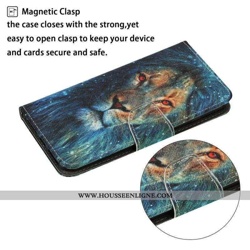 Housse Samsung Galaxy S20 FE Lion avec Lanière