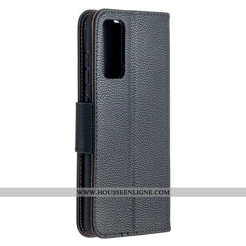 Housse Samsung Galaxy S20 FE Litchi Rabat Oblique