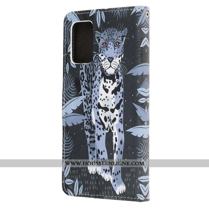 Housse Samsung Galaxy S20 FE Léopard à Lanière