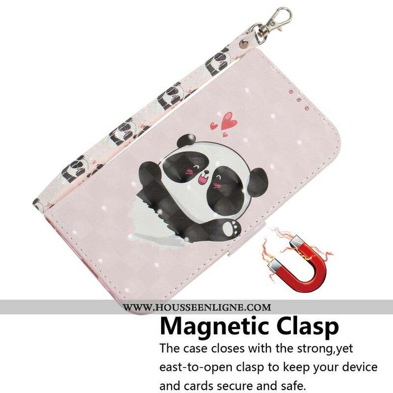 Housse Samsung Galaxy S20 FE Panda Love à Lanière