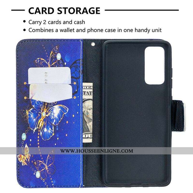 Housse Samsung Galaxy S20 FE Papillons Rois