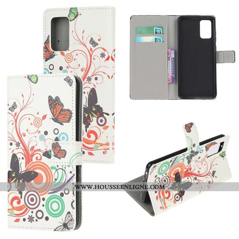 Housse Samsung Galaxy S20 FE Papillons et Fleurs