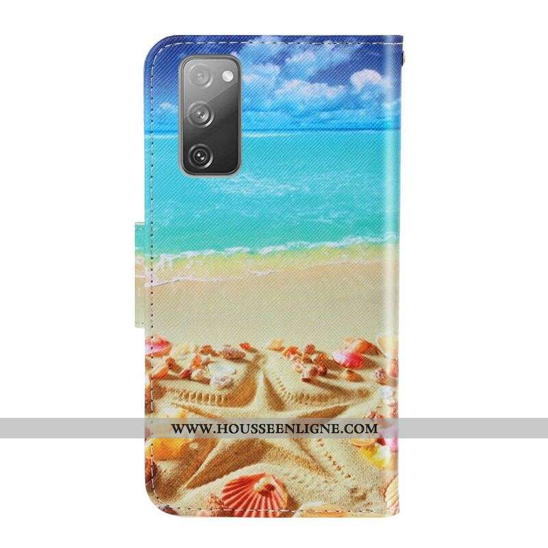 Housse Samsung Galaxy S20 FE Plage à Lanière