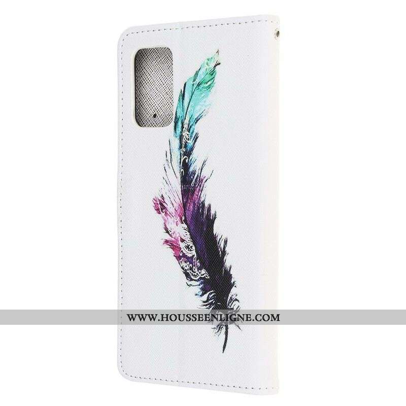 Housse Samsung Galaxy S20 FE Plume à Lanière