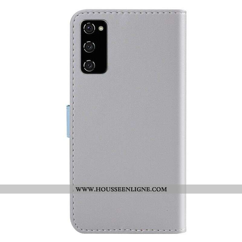 Housse Samsung Galaxy S20 FE Style Cuir Tricolore