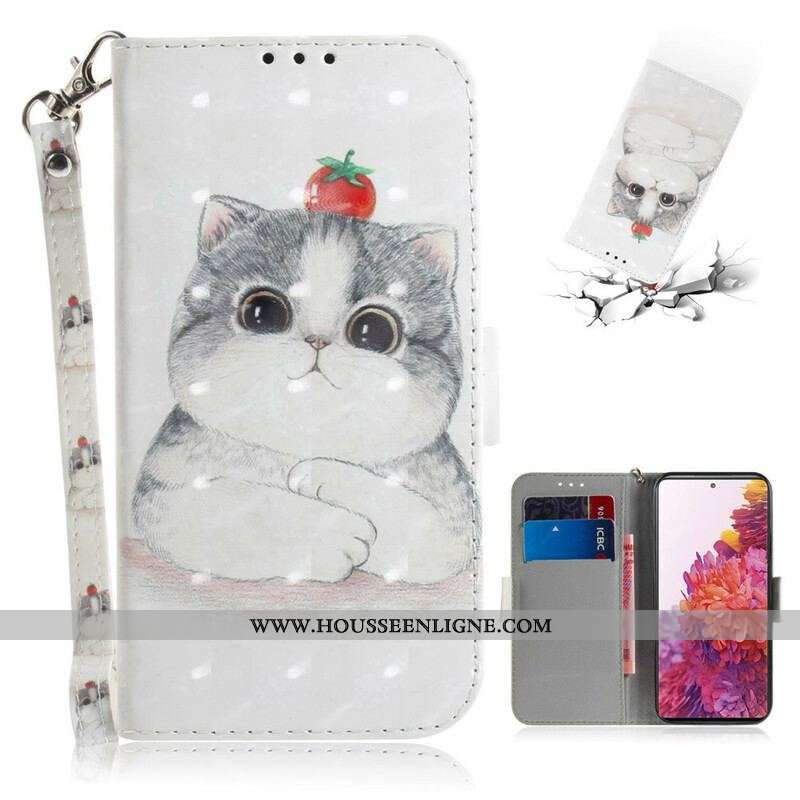 Housse Samsung Galaxy S20 FE Tomate sur le Chat à Lanière