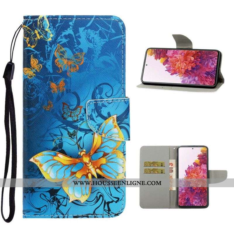 Housse Samsung Galaxy S20 FE Variations Papillons à Lanière