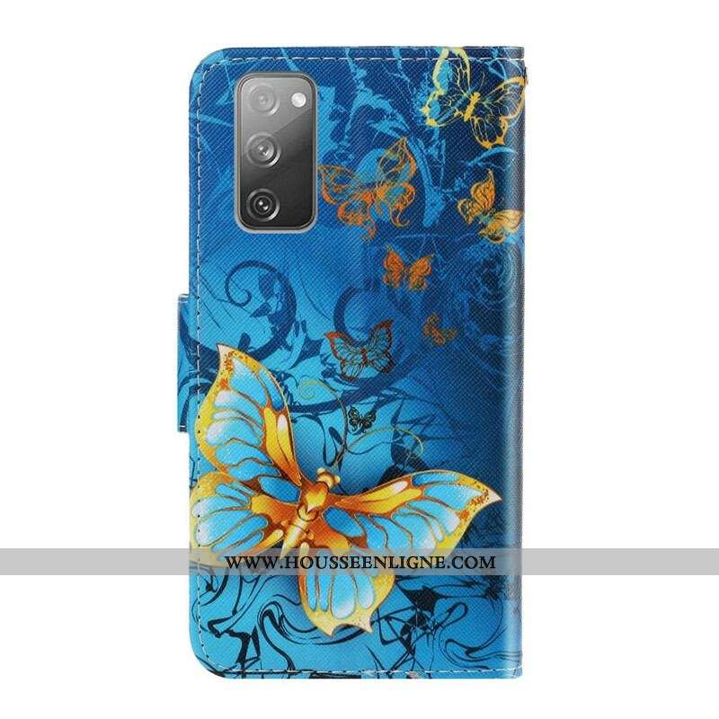 Housse Samsung Galaxy S20 FE Variations Papillons à Lanière