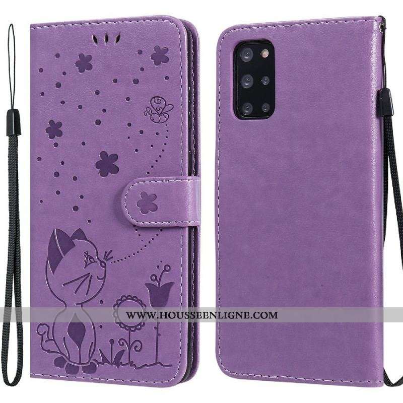 Housse Samsung Galaxy S20 Plus / S20 Plus 5G Chat et Abeille à Lanière