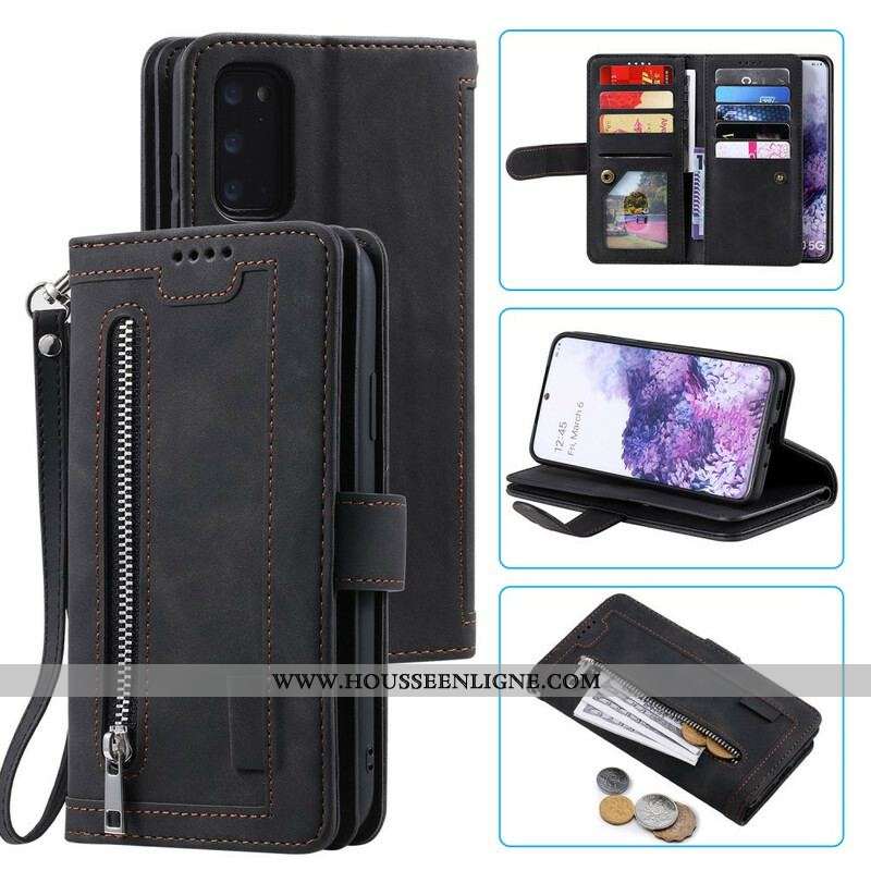 Housse Samsung Galaxy S20 Plus / S20 Plus 5G Contours Renforcés Poche Zippée