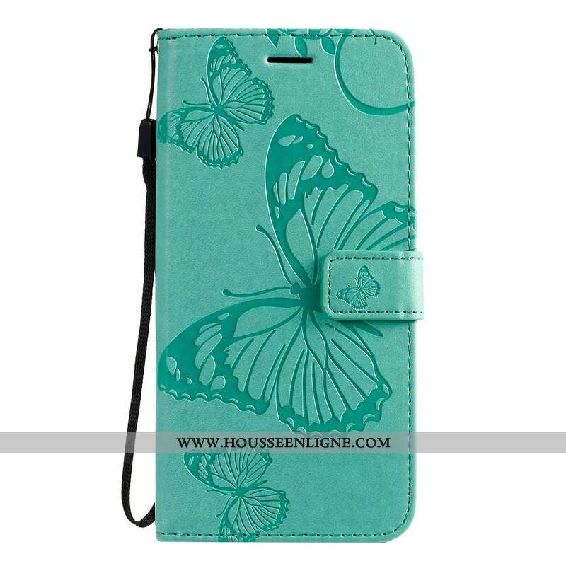 Housse Samsung Galaxy S20 Plus / S20 Plus 5G Papillons Géants à Lanière