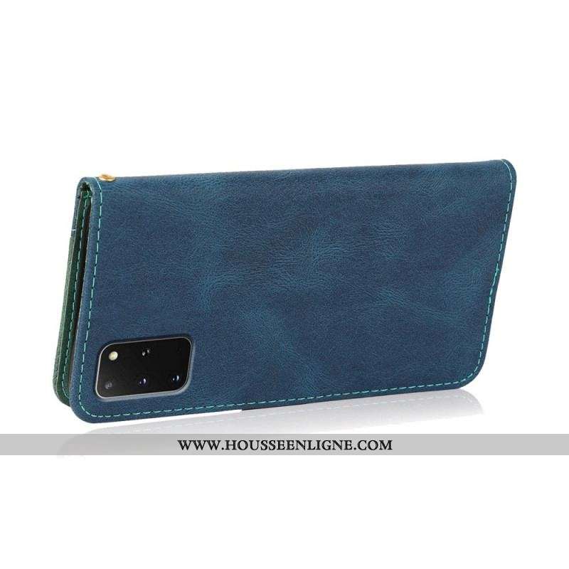 Housse Samsung Galaxy S20 Plus / S20 Plus 5G Simili Cuir Bicolore Triangle