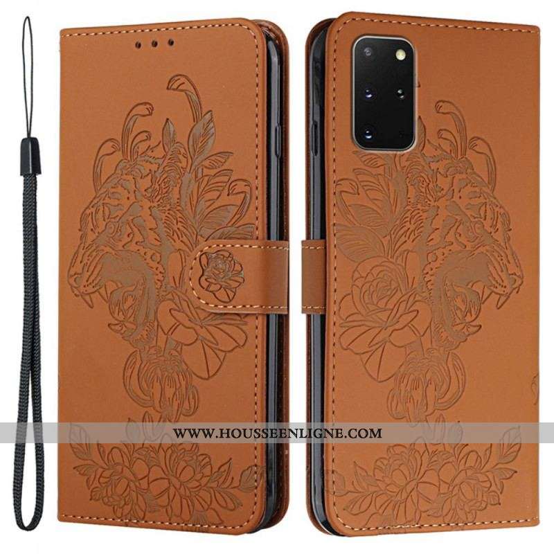 Housse Samsung Galaxy S20 Plus / S20 Plus 5G Tigre Baroque à Lanière