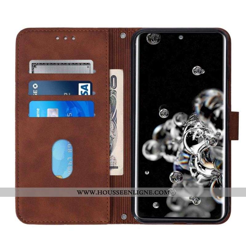 Housse Samsung Galaxy S20 Ultra Effet Cuir Pyramide