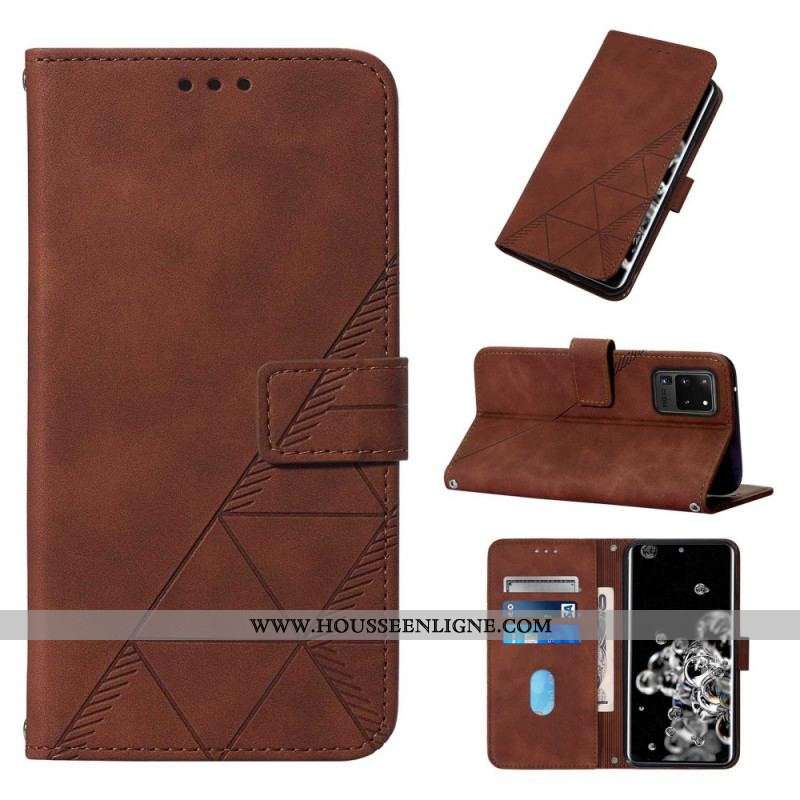 Housse Samsung Galaxy S20 Ultra Effet Cuir Pyramide