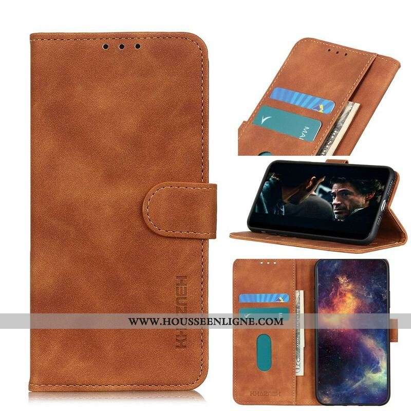 Housse Samsung Galaxy S20 Ultra Effet Cuir Vintage KHAZNEH