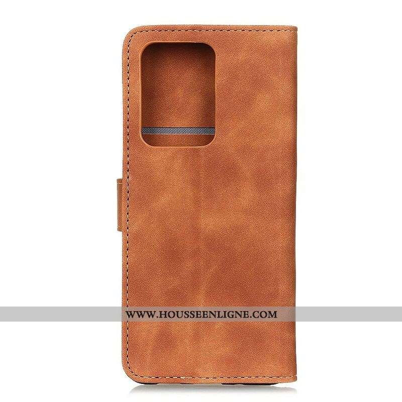 Housse Samsung Galaxy S20 Ultra Effet Cuir Vintage KHAZNEH
