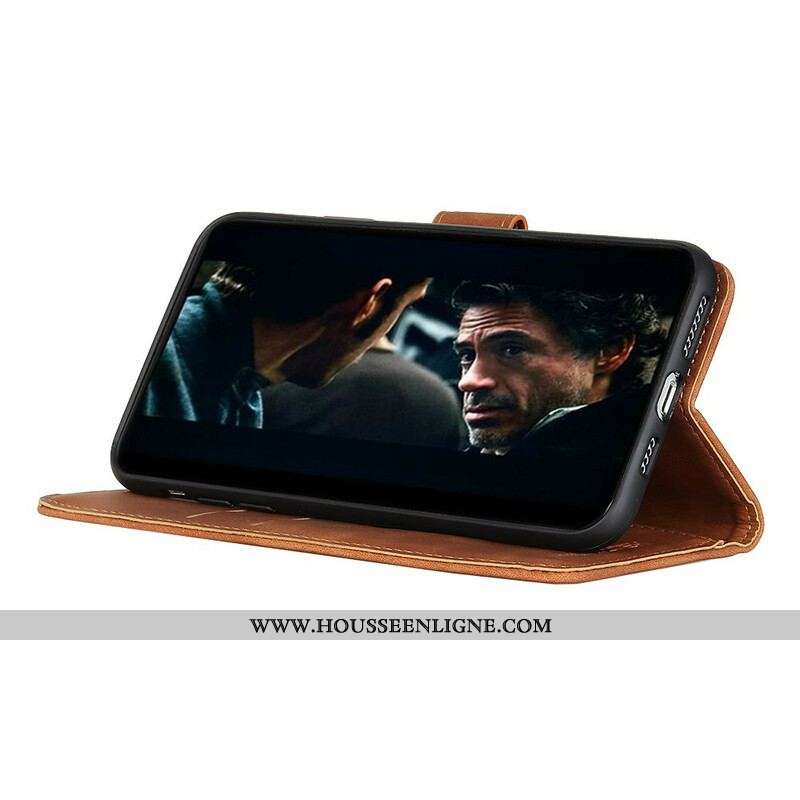 Housse Samsung Galaxy S20 Ultra Effet Cuir Vintage KHAZNEH