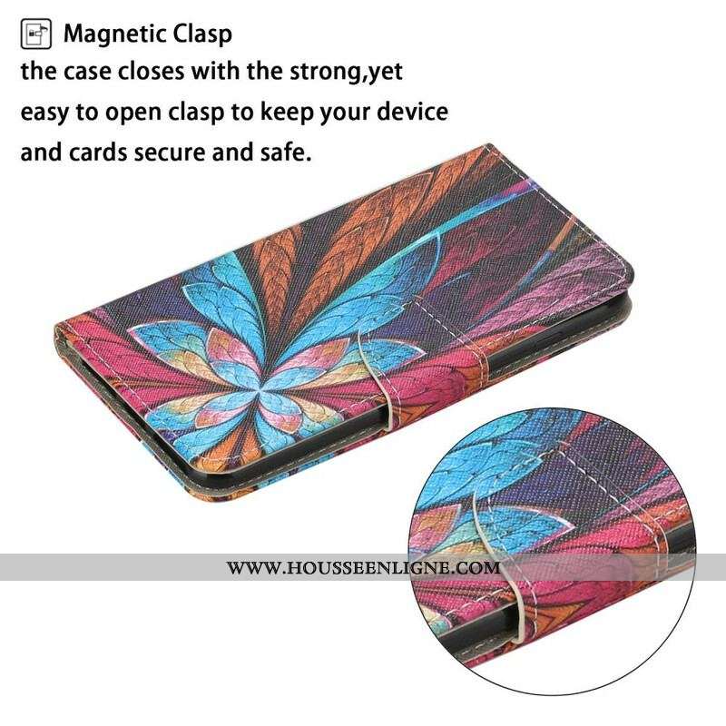 Housse Samsung Galaxy S20 Ultra Feuilles Colorées avec Lanière