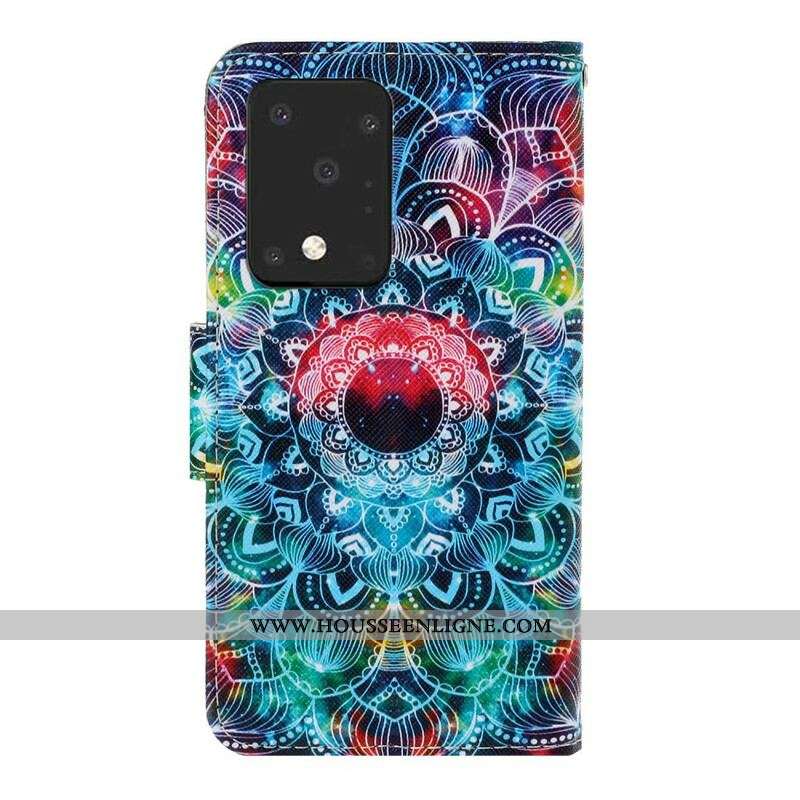 Housse Samsung Galaxy S20 Ultra Flashy Mandala à Lanière