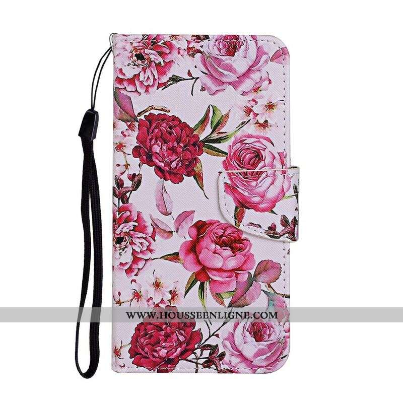 Housse Samsung Galaxy S20 Ultra Fleurs Magistrales avec Lanière