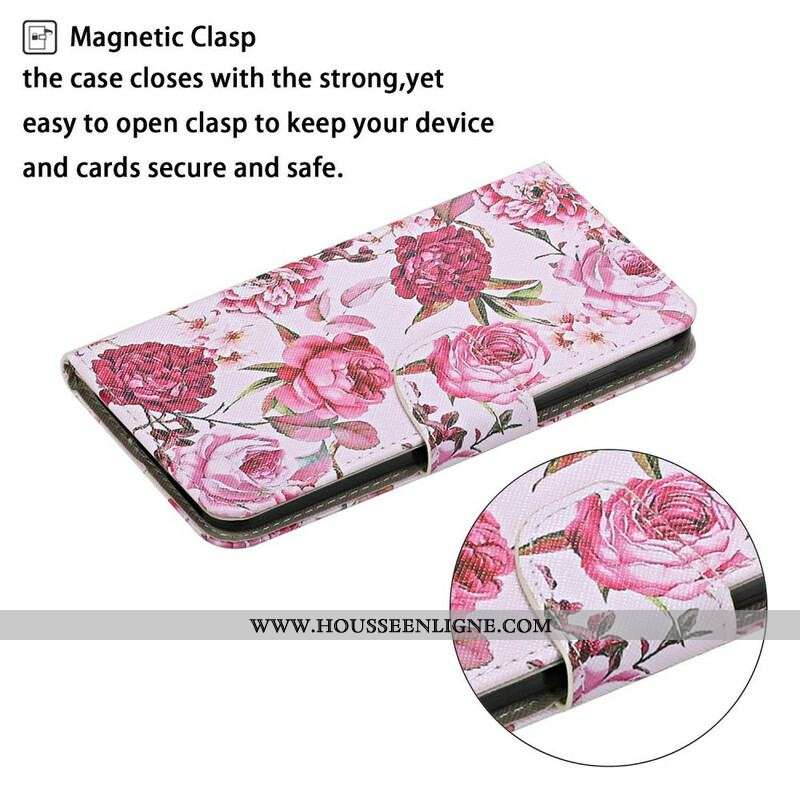 Housse Samsung Galaxy S20 Ultra Fleurs Magistrales avec Lanière