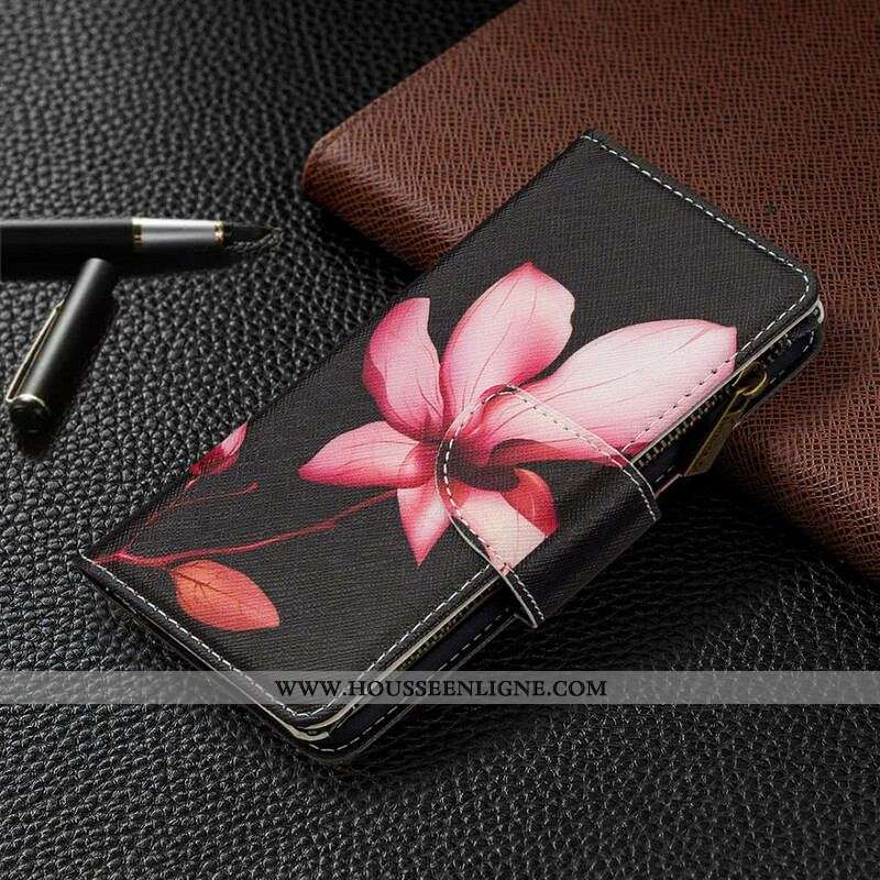 Housse Samsung Galaxy S20 Ultra Poche Zippée Fleur