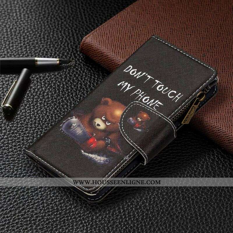 Housse Samsung Galaxy S20 Ultra Poche Zippée Ours