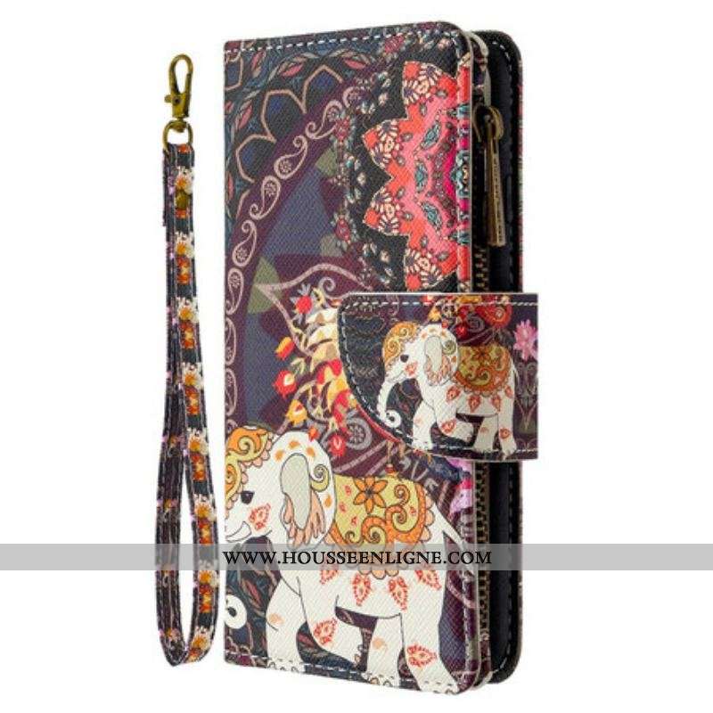 Housse Samsung Galaxy S20 Ultra Poche Zippée Éléphant