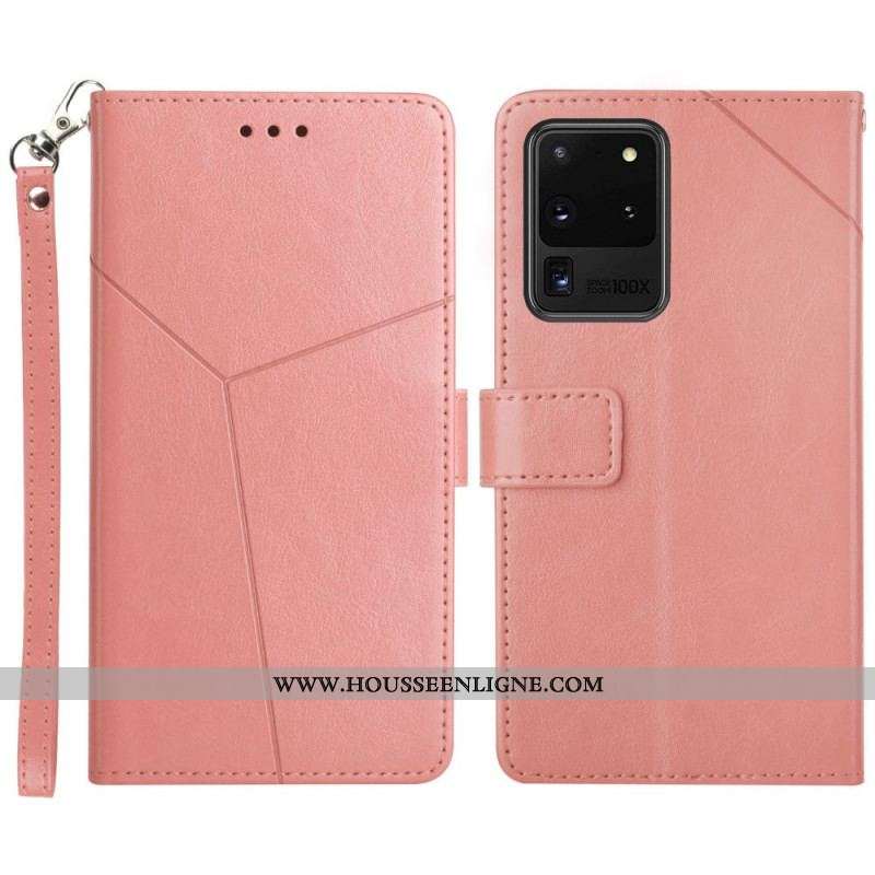 Housse Samsung Galaxy S20 Ultra Style Cuir Géo Y Design
