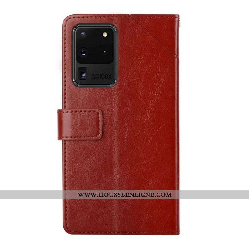 Housse Samsung Galaxy S20 Ultra Style Cuir Géo Y Design