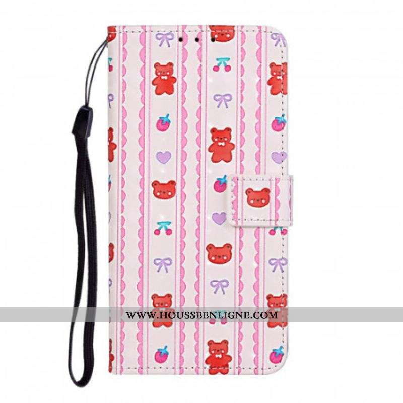 Housse Samsung Galaxy S20 Ultra à Lanière Ajustable Oursons