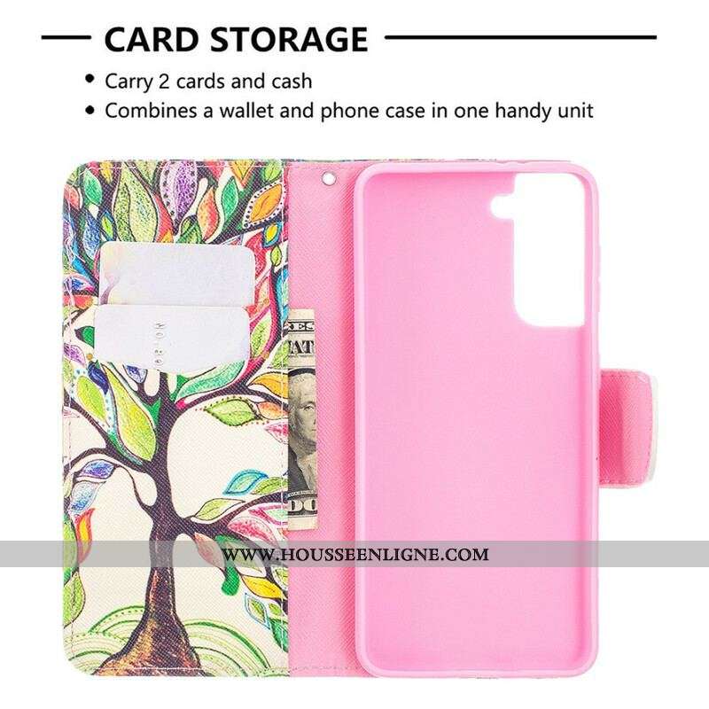Housse Samsung Galaxy S21 5G Arbre Coloré