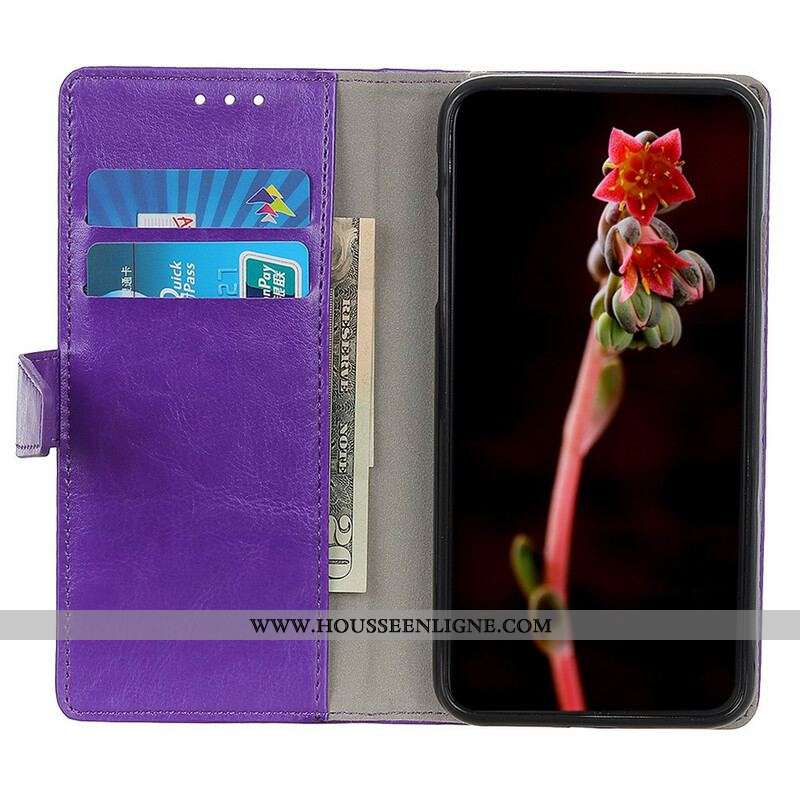Housse Samsung Galaxy S21 5G Effet Cuir Brillant Simple
